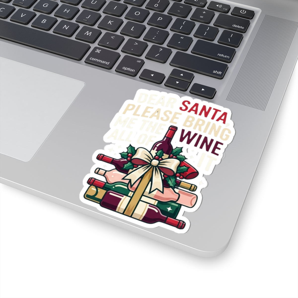 "Santa Bring Me Wine" Sticker — Main