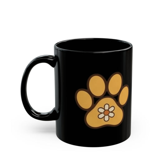 "Stay Golden & Bark On" Black Ceramic Mug — Graphic