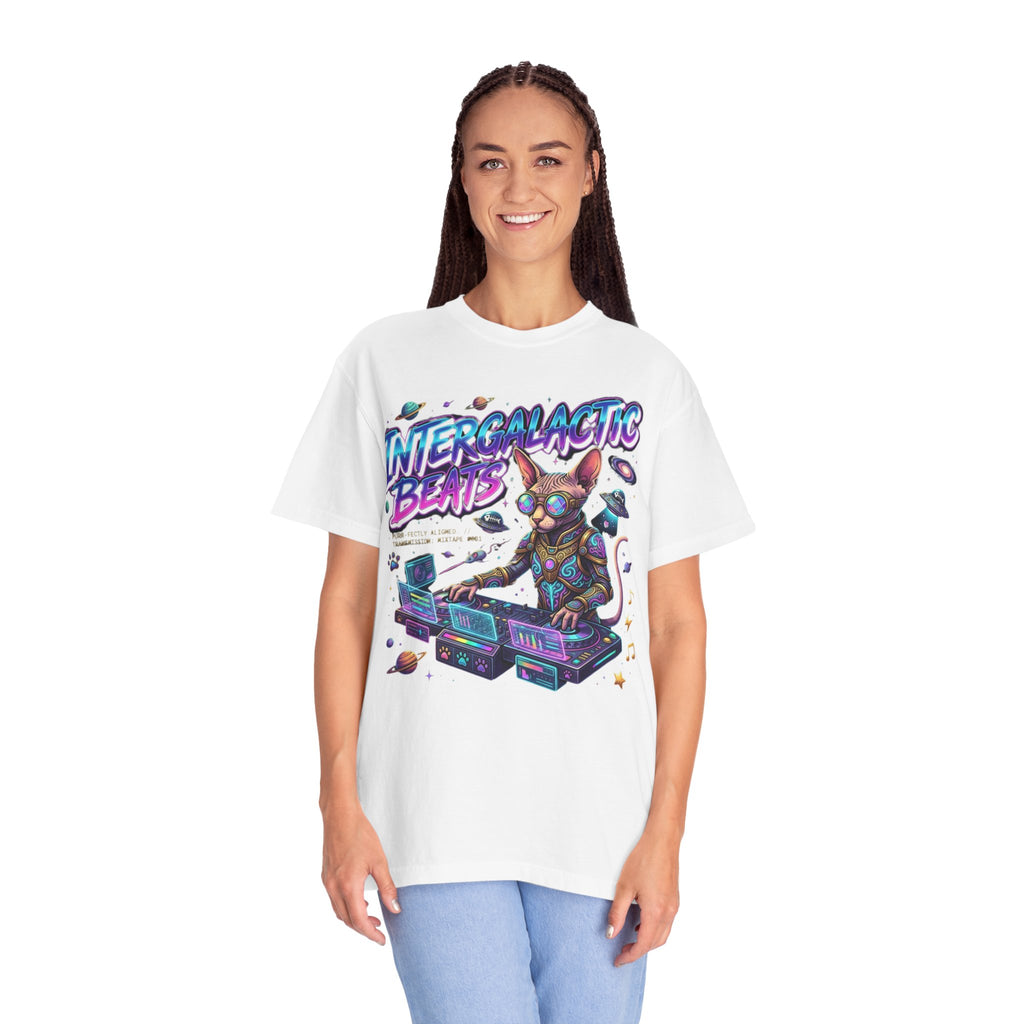 "Intergalatic Beats" Unisex Garment-Dyed Tee