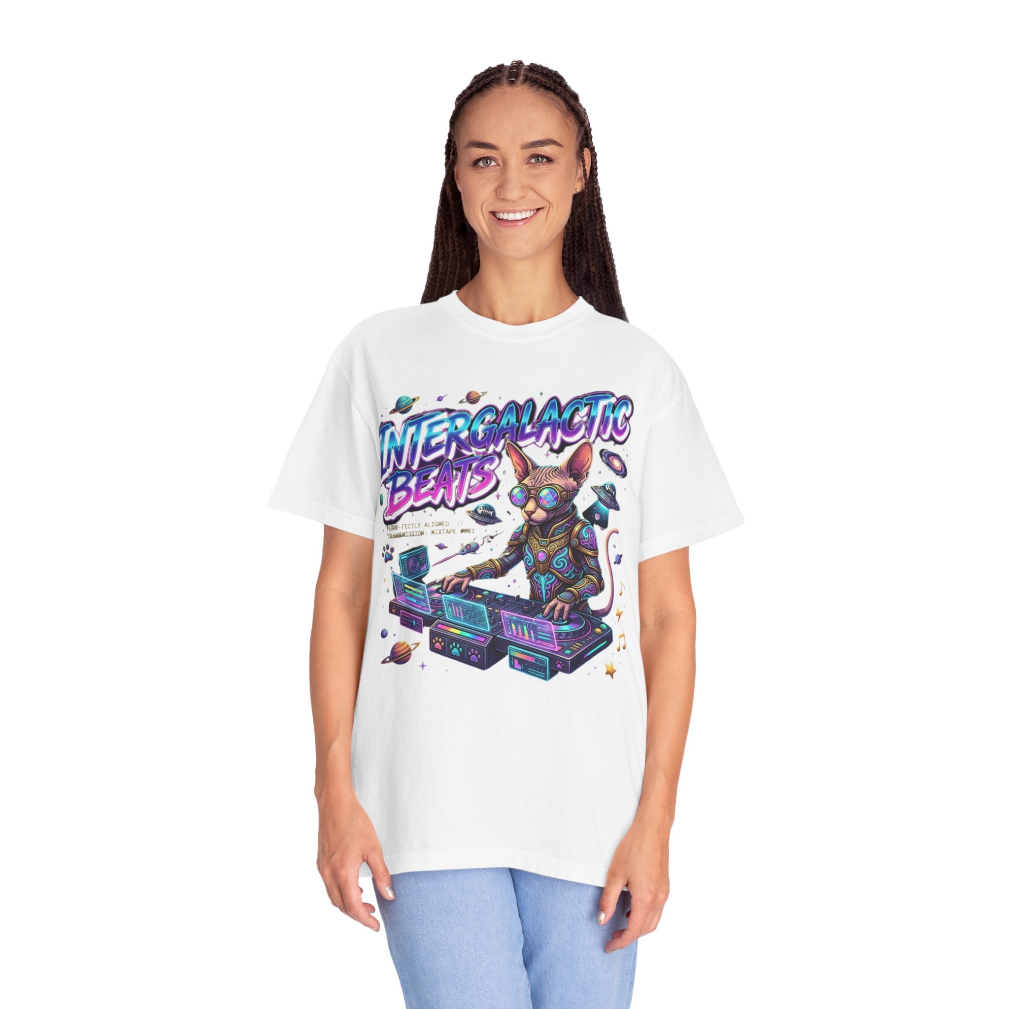 "Intergalatic Beats" Unisex Garment-Dyed Tee