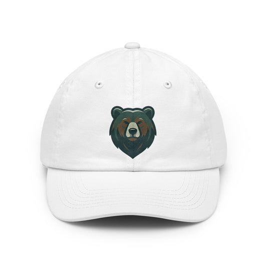 Color: White | Bear Credible Dad Hat — Graphic