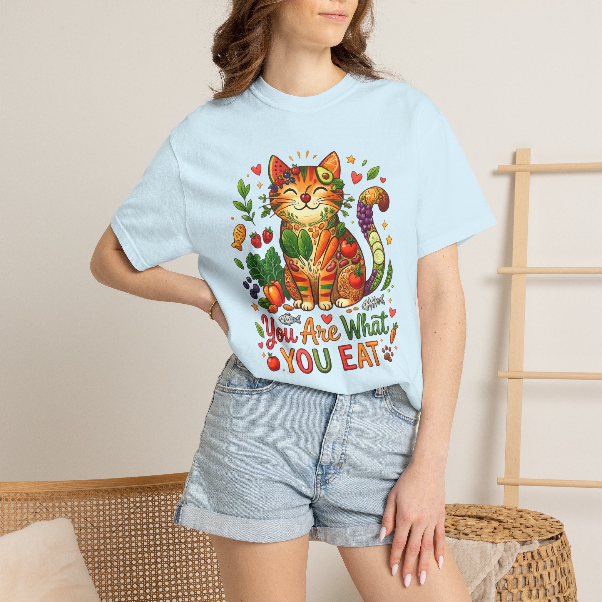 "You Are What You Eat - Cat 2" Unisex Garment-Dyed T-shirt