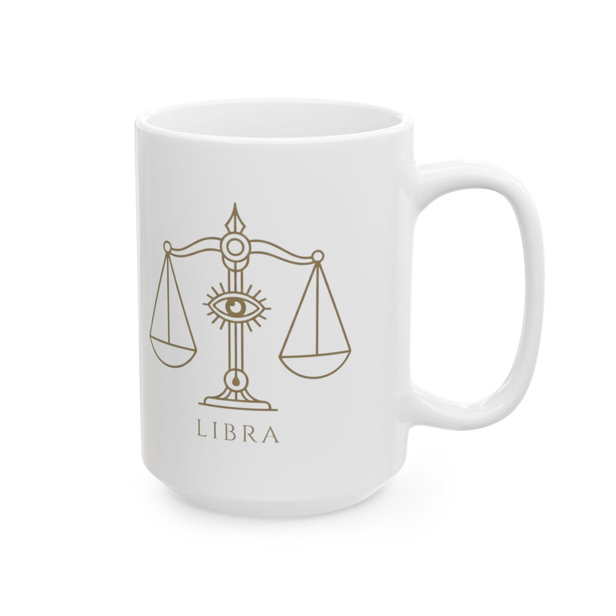 "Libra The Balanced Scales" White Ceramic Mug — Graphic