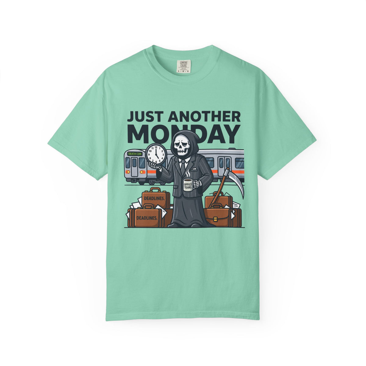 Color: Island Reef | Just Another Monday Unisex Garment-Dyed Tee