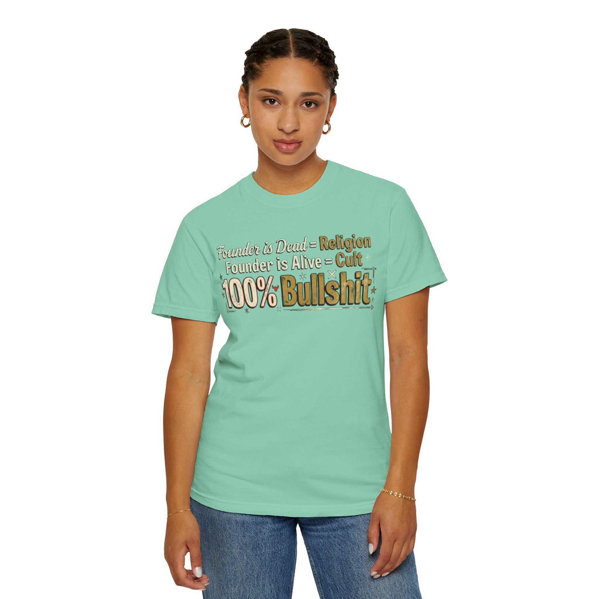 "Religion 100% Bullshit" Unisex Garment-Dyed Tee