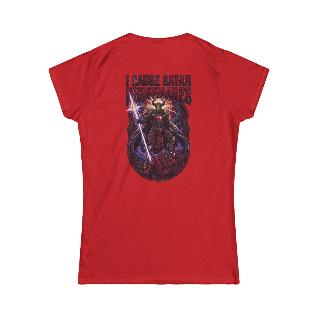 Color: Red | I Cause Satan Nightmares Women's Tee