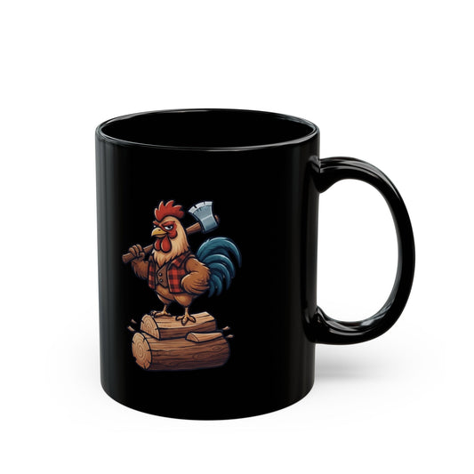 "Looking For A Little Peck" Black Ceramic Mug — Graphic