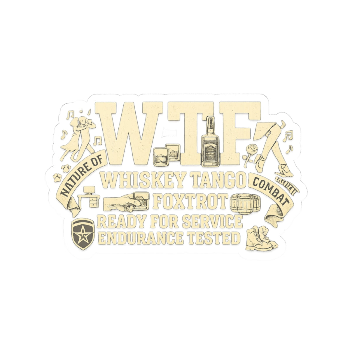 WTF Nature of Combat | Kiss-Cut Sticker — AttitudeShirts