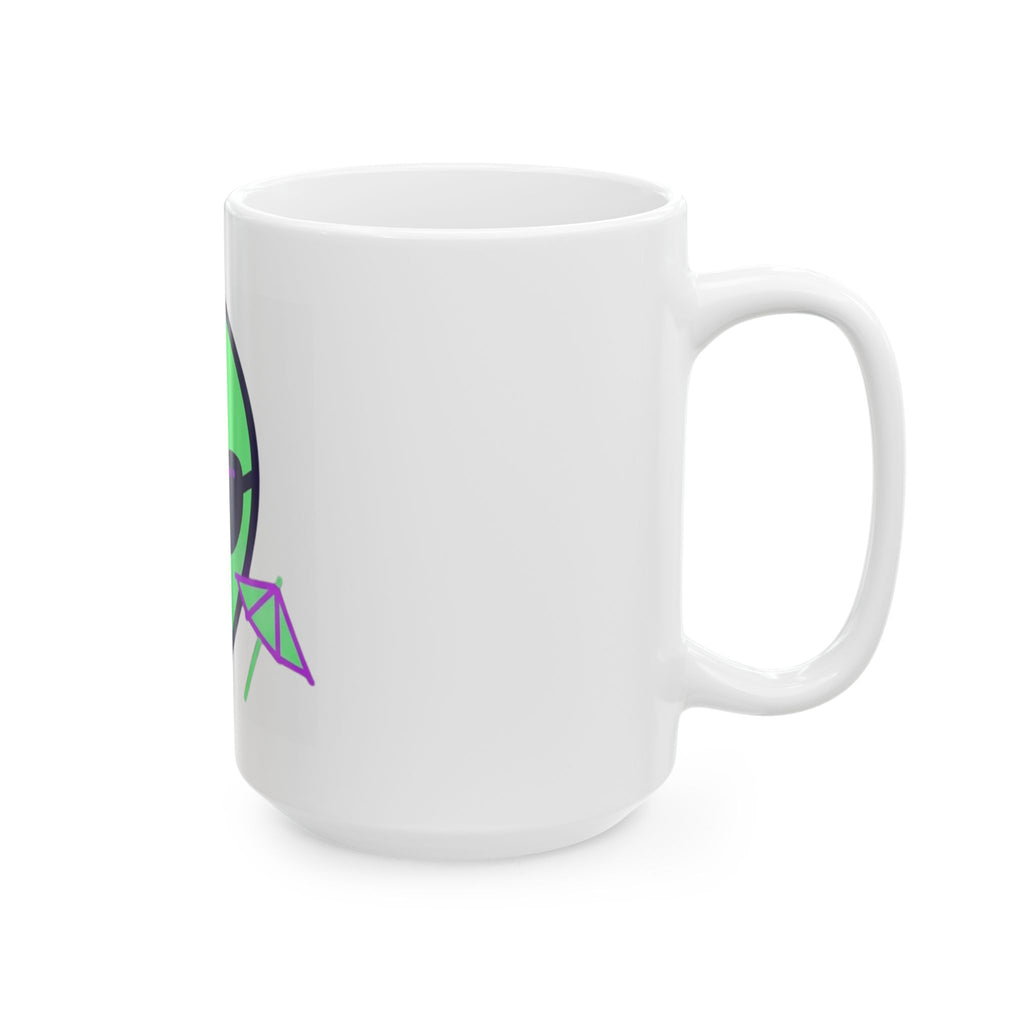 "Drunk Alien" White Ceramic Mug — Graphic