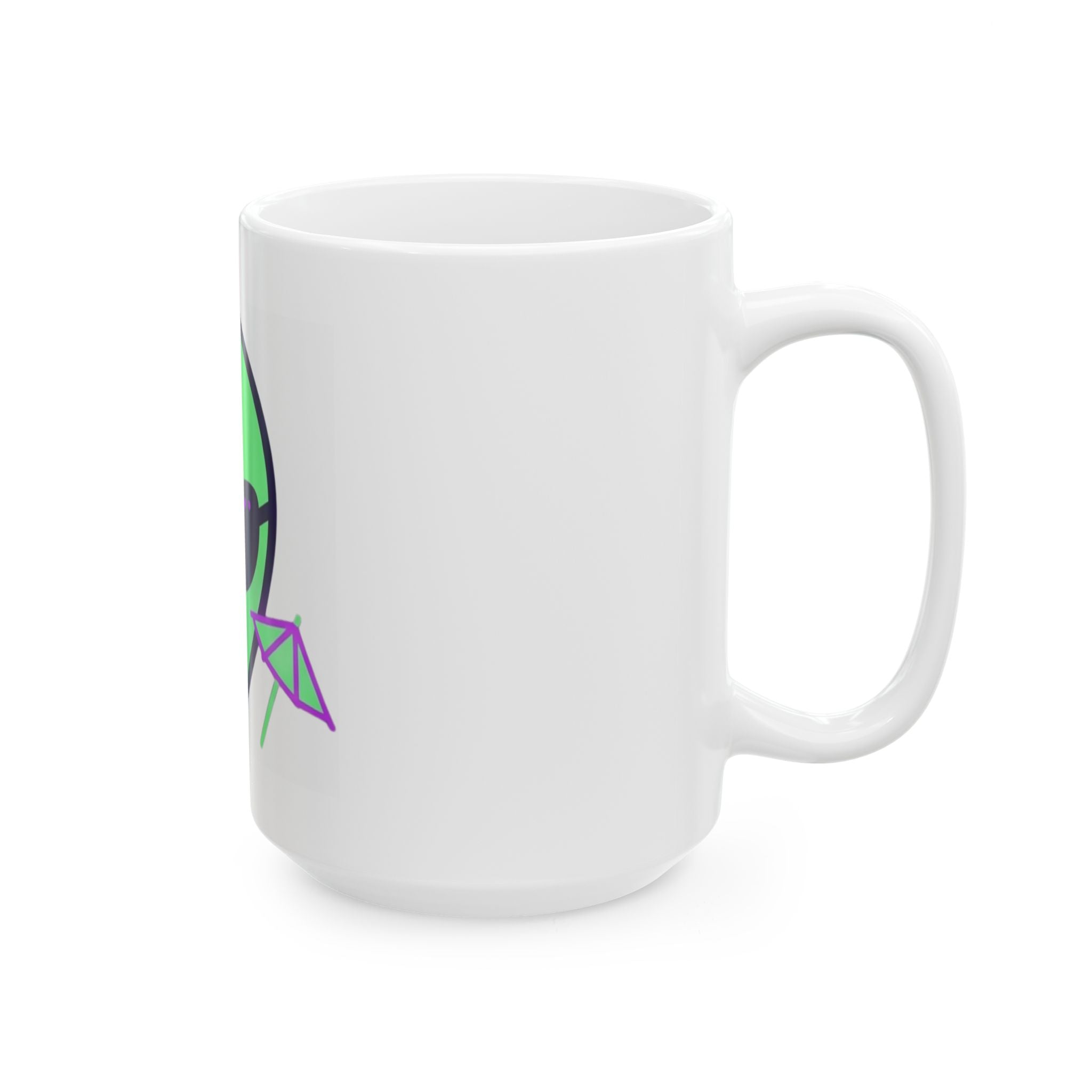"Drunk Alien" White Ceramic Mug — Graphic