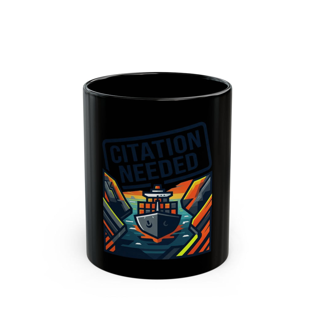 "Straight Of Hormuz is Open" Black Ceramic Mug — Graphic