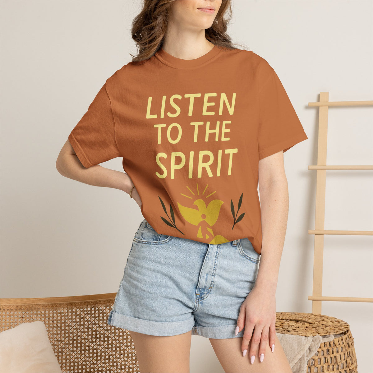 Color: Yam | Listen to the Spirit Unisex Garment-Dyed T-shirt