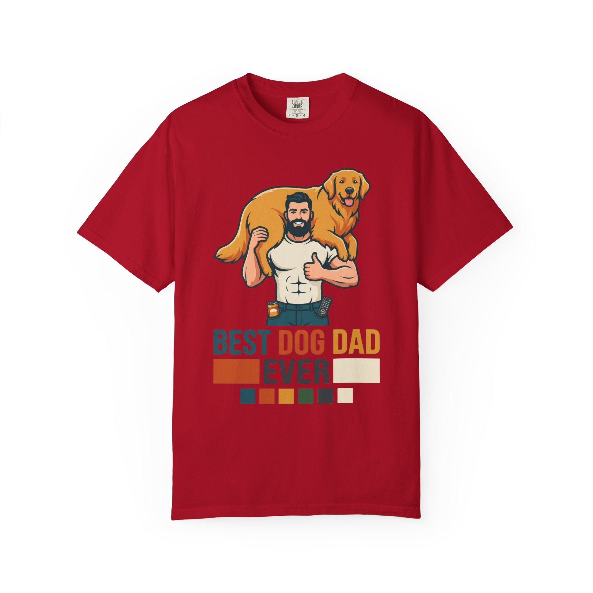 "Best Dog Dad" Unisex Garment-Dyed Tee