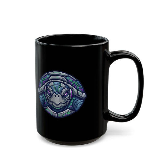 "Cyber Turtle" Black Ceramic Mug — Graphic