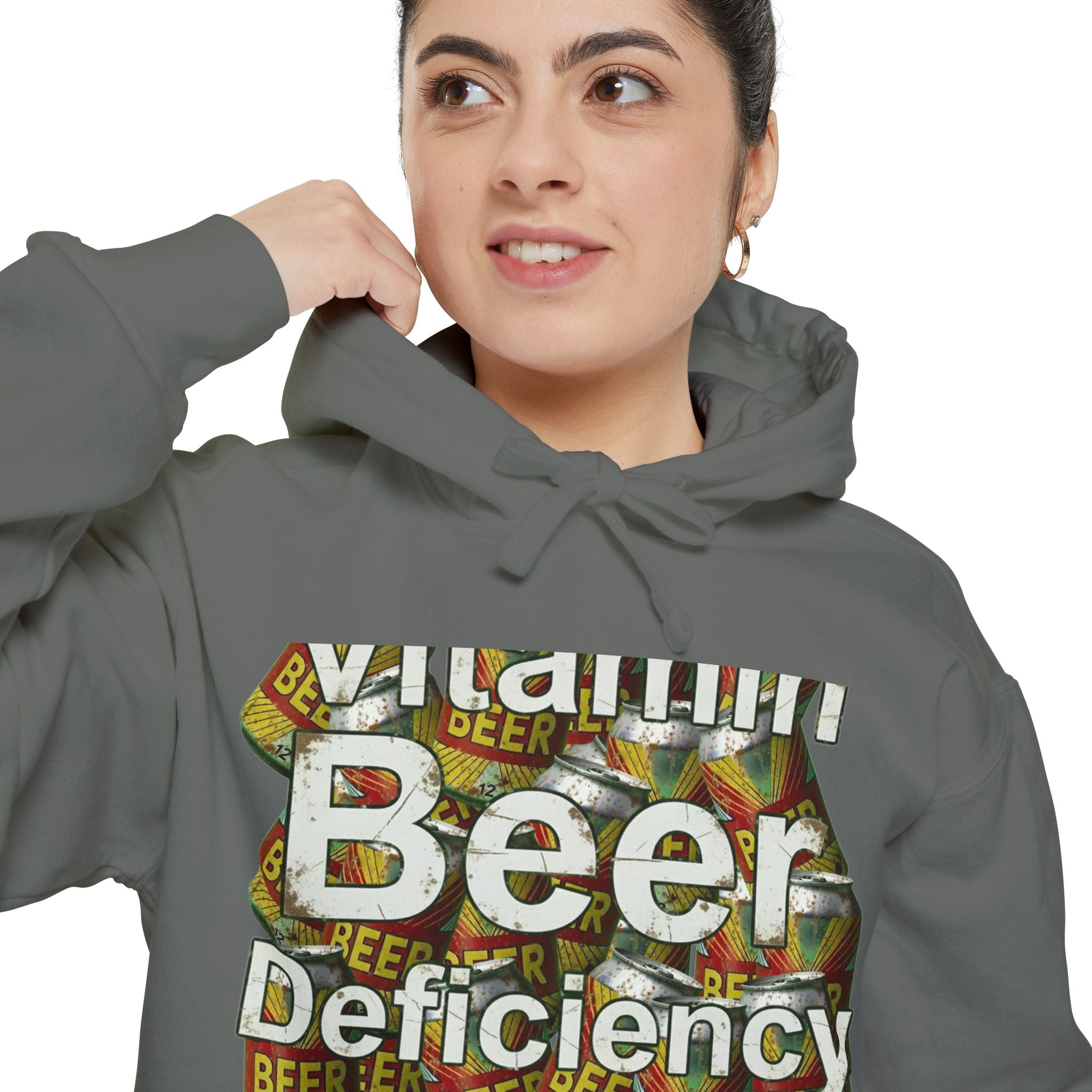 Vitamin Beer: My Daily Dose | Garment-Dyed Hoodie — AttitudeShirts