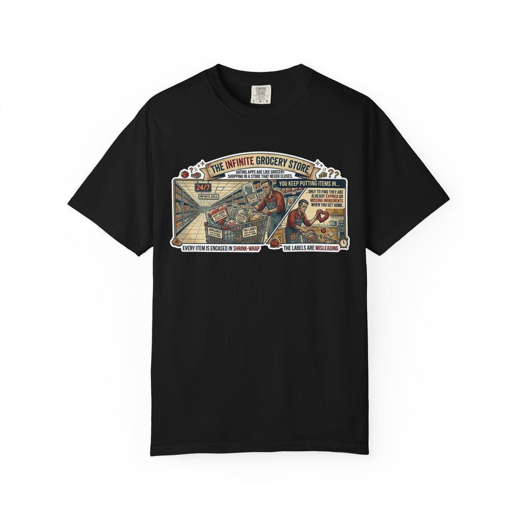 "Infinite Grocery Store" Unisex Garment-Dyed Tee