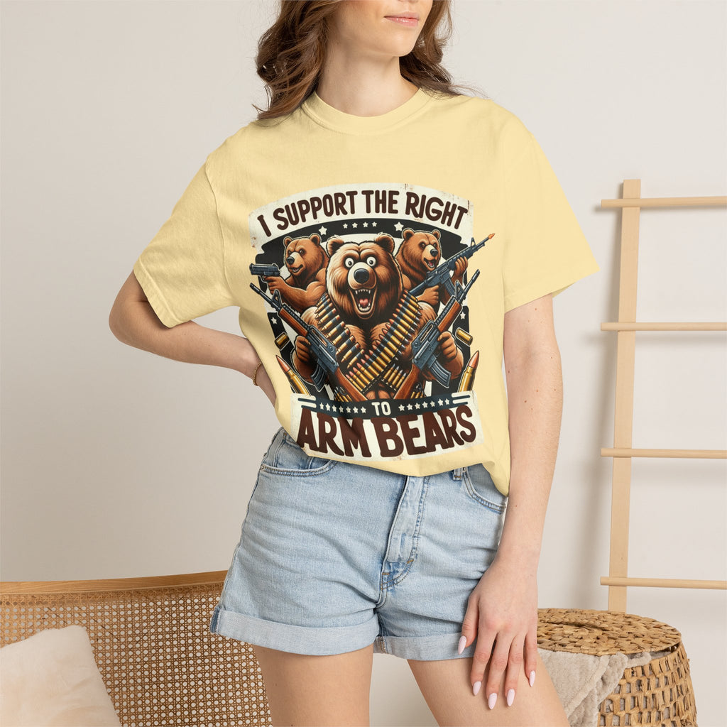 "The Right to Arm Bears (Tactical Trio)" Unisex Garment-Dyed T-shirt