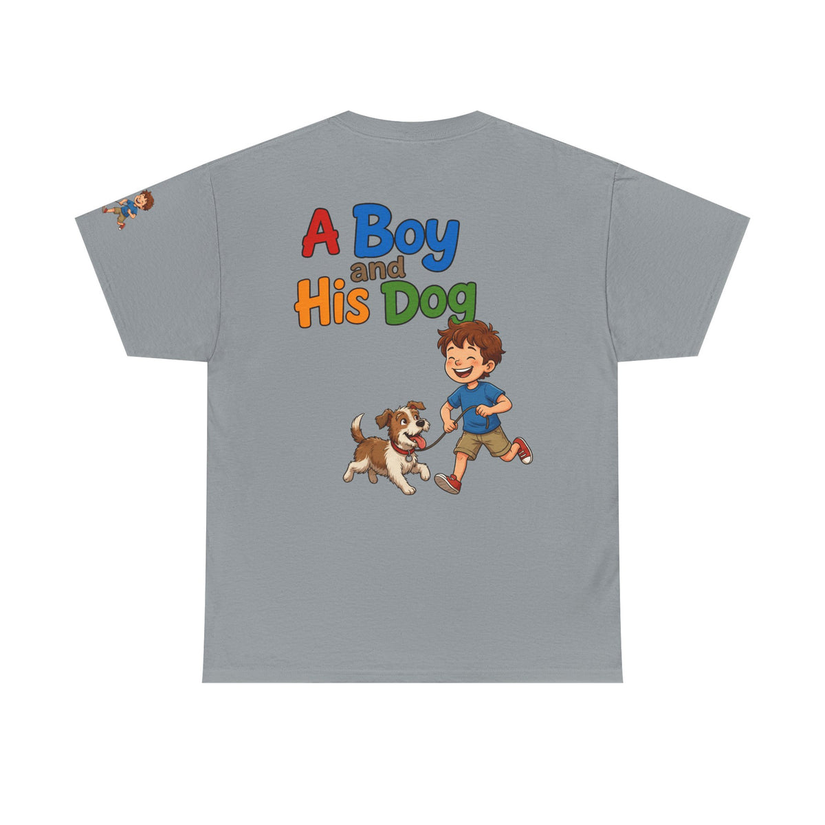 Color: Gravel | A Boy And His Dog Premium Graphic Tee