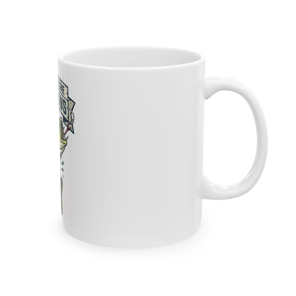 "Jerk Until She Swallows" White Ceramic Mug