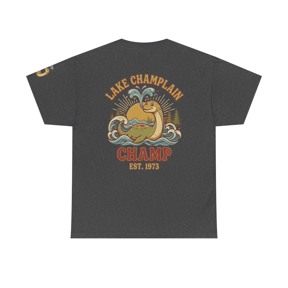 Color: Dark Heather | Champ (Lake Champlain) Premium Graphic Tee