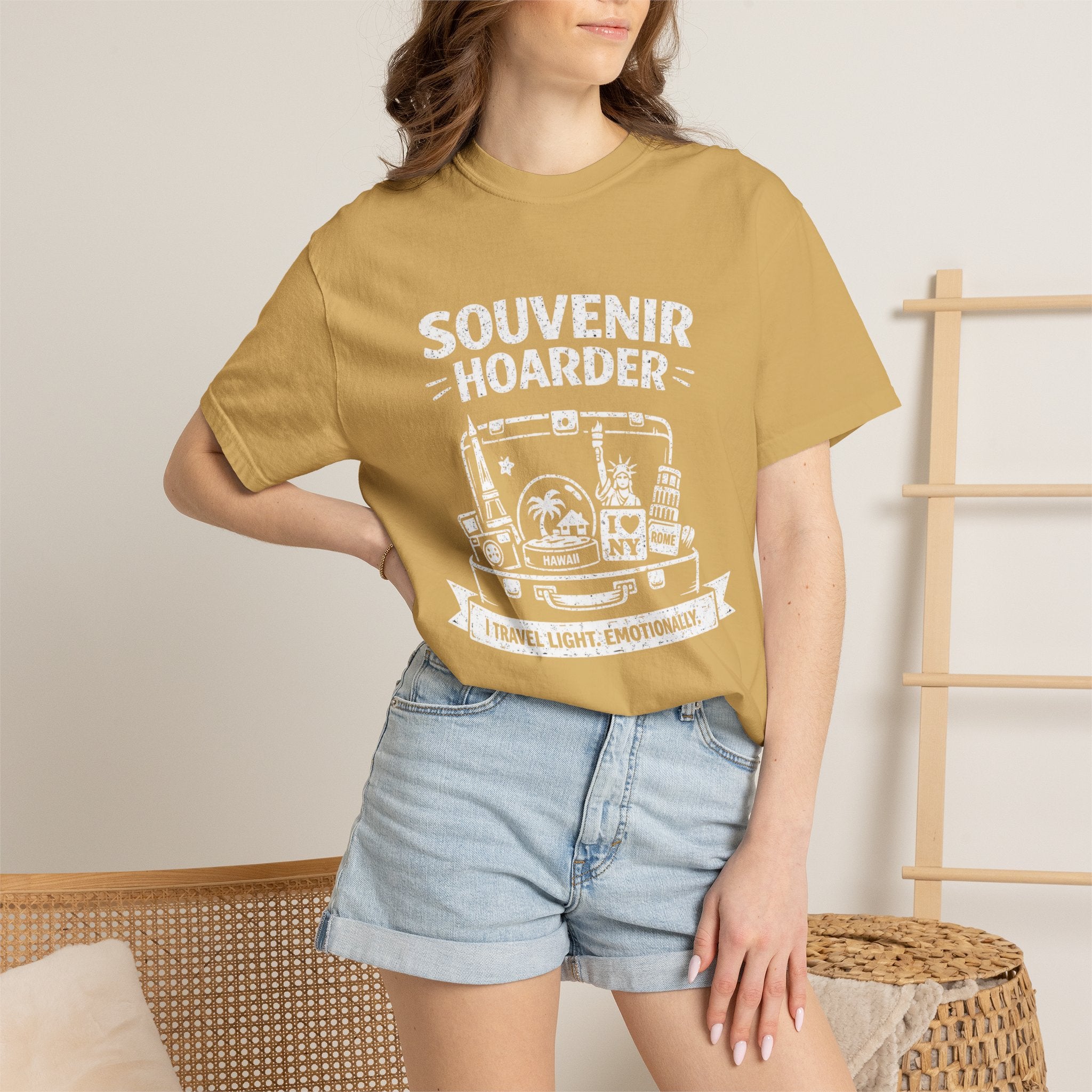"Souvenir Hoarder" Unisex Garment-Dyed T-shirt