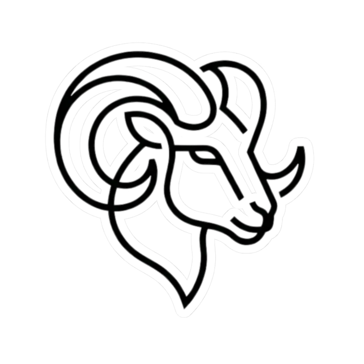 "Aries The Minimalist Ram" Sticker
