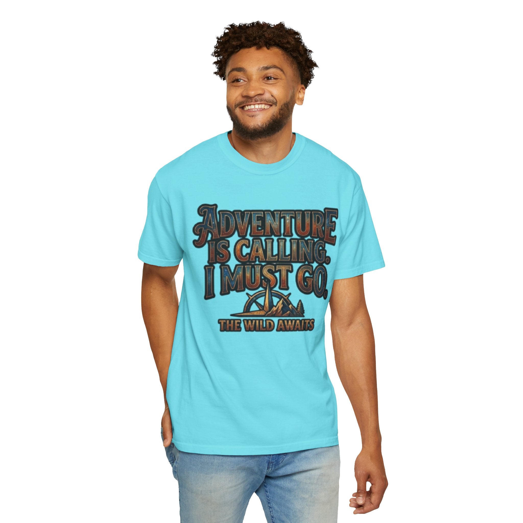 "Adventure is Calling" Unisex Garment-Dyed Tee