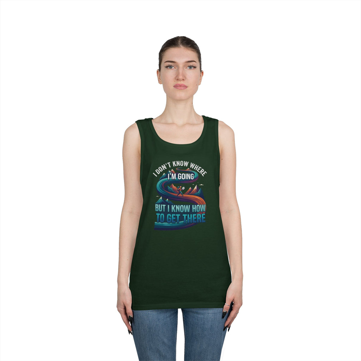 Color: Forest Green | I Don't Know Where I'm Going Tank Top