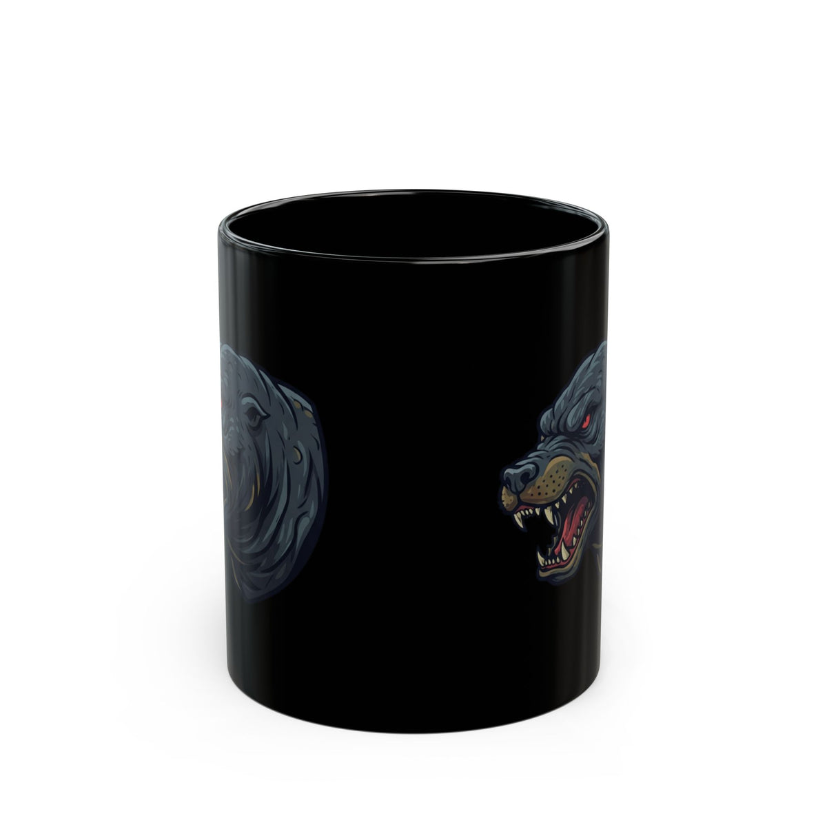 "Bunyip (Australian Aboriginal Mythology)" Black Ceramic Mug — Graphic