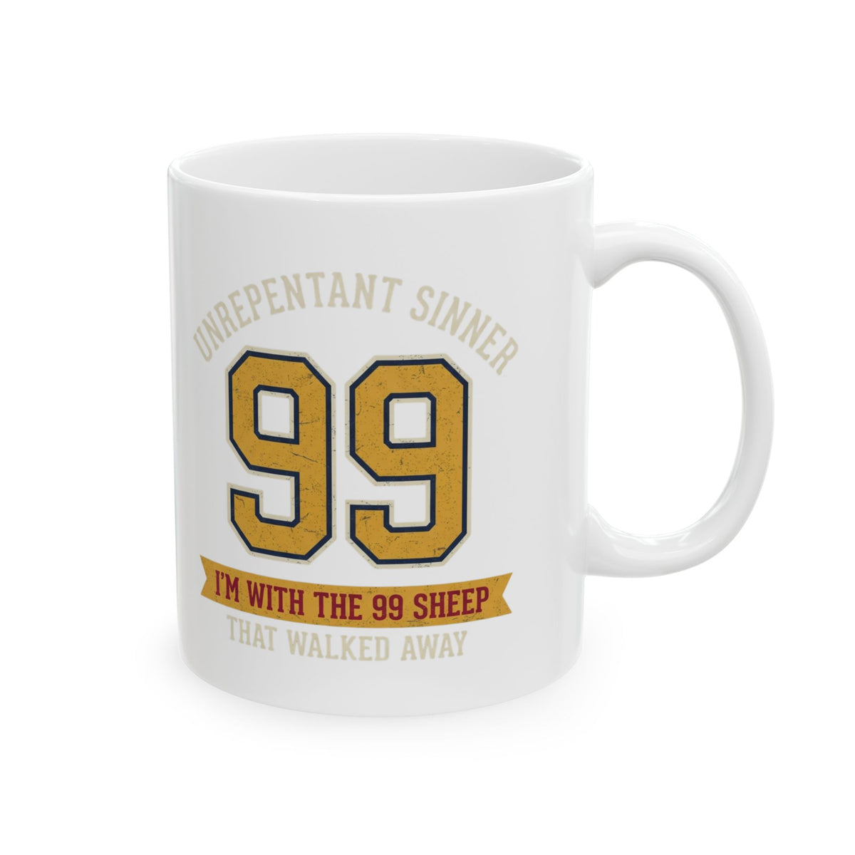 "Good Book Series 99 Unrepentant Sinner" White Ceramic Mug