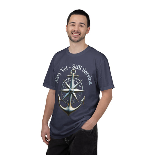 "Navy Vet Still Serving" Unisex Garment-Dyed T-shirt