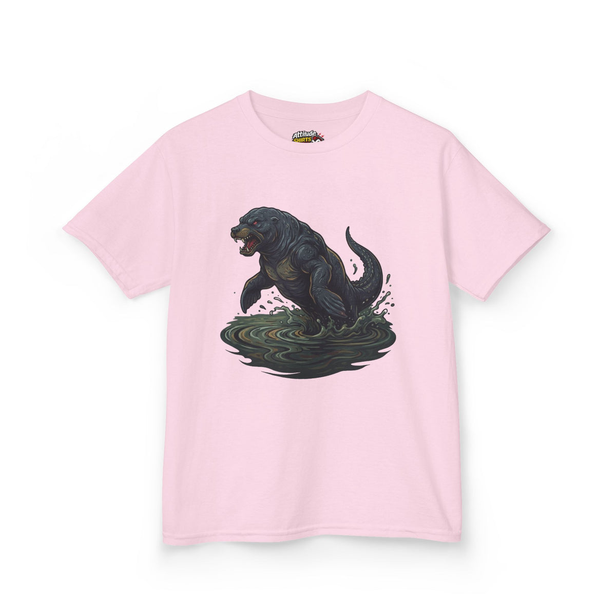 Color: Light Pink | Bunyip (Australian Aboriginal Mythology) Kids Tee