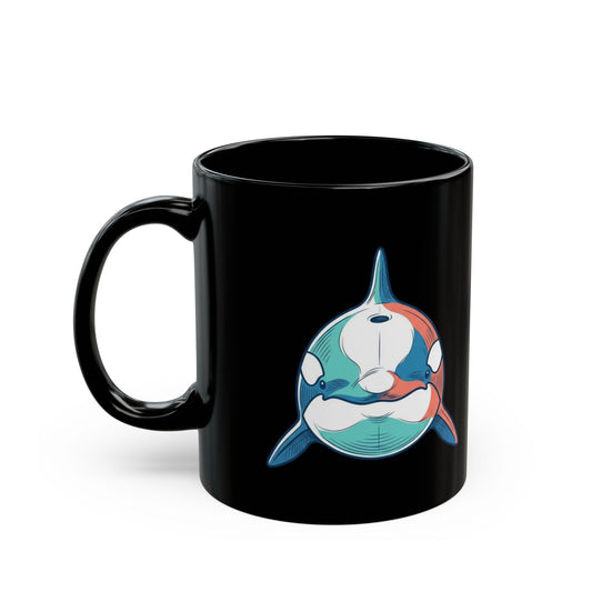 "Orca" Black Ceramic Mug — Graphic