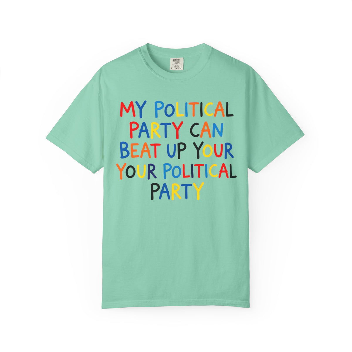 Color: Island Reef | Political Parties Unisex Garment-Dyed Tee