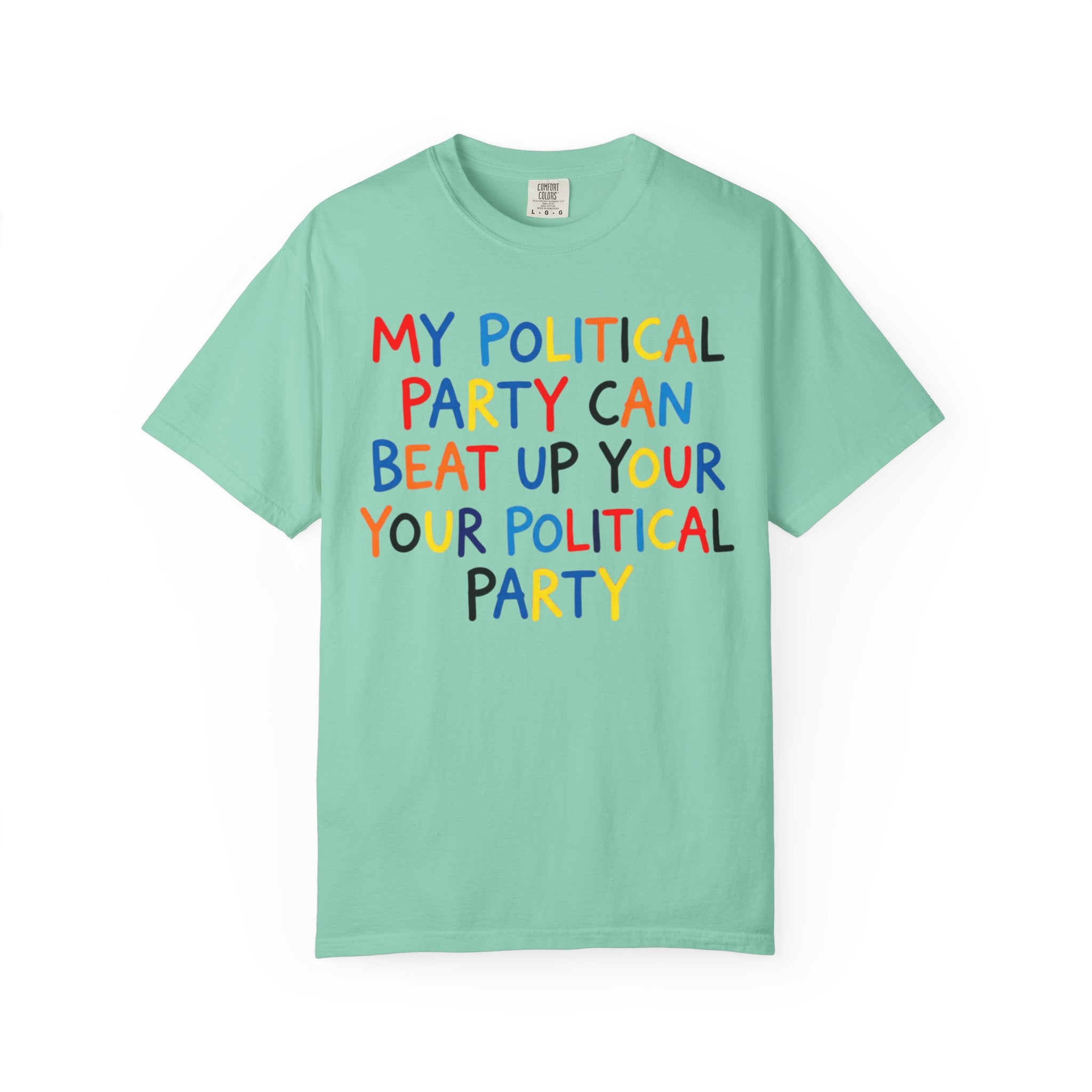 "Political Parties" Unisex Garment-Dyed Tee