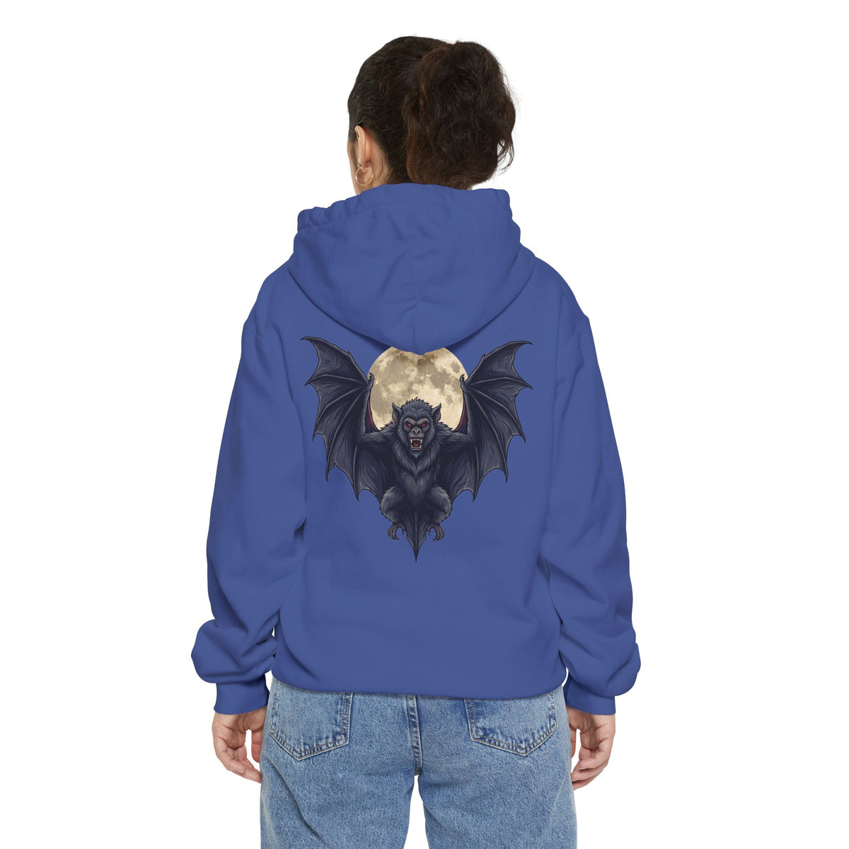 Color: Flo Blue | Ahool (Javan Folklore) Garment-Dyed Hoodie
