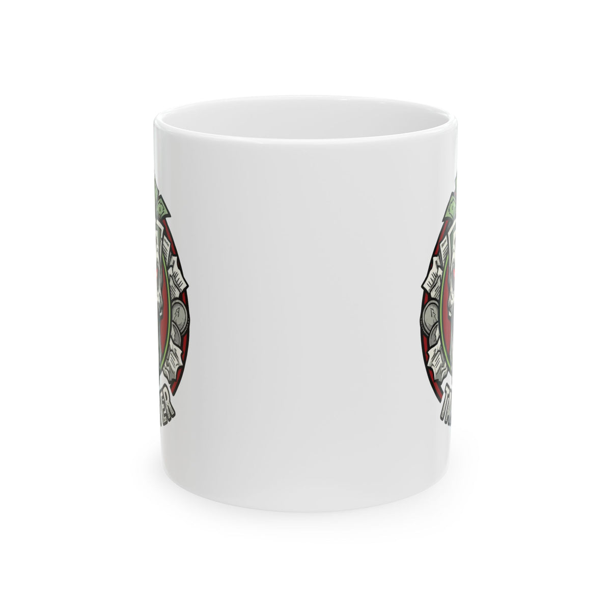 "Horror of Taxes" White Ceramic Mug — Graphic