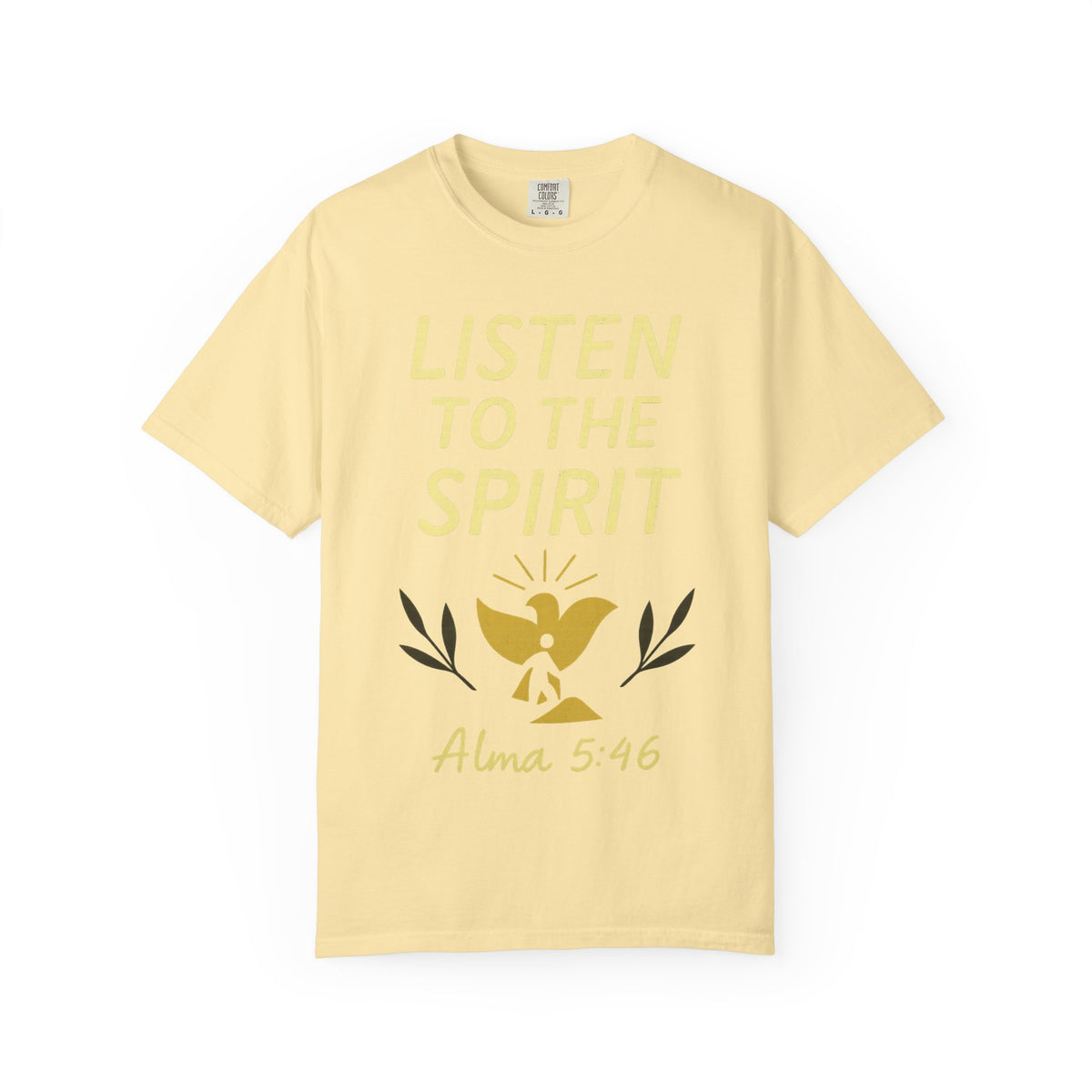 Color: Banana | Listen to the Spirit Unisex Garment-Dyed T-shirt