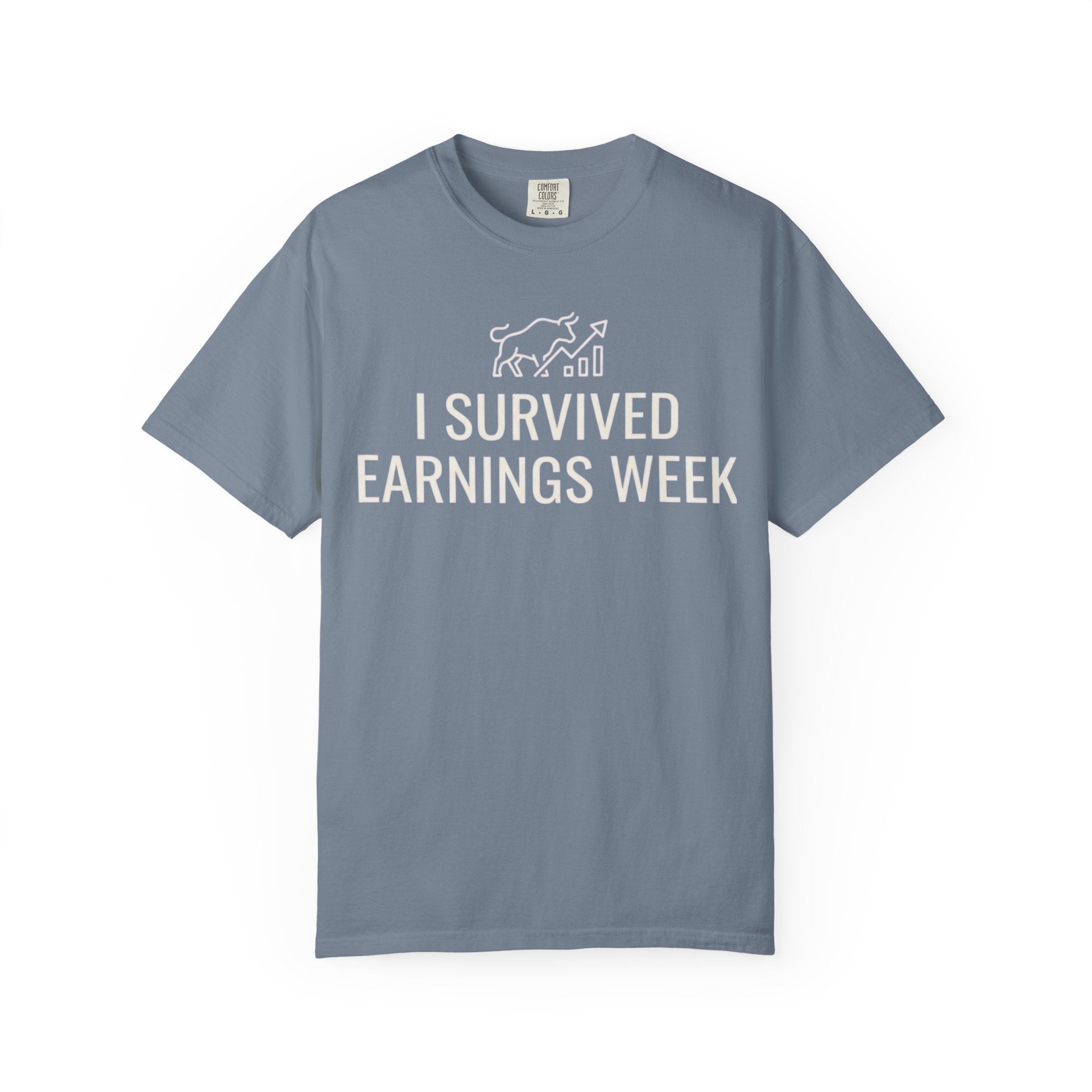 "I Survied Earnings Week" Unisex Garment-Dyed Tee
