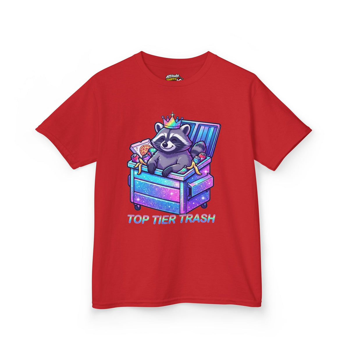 Color: Red | Top Tier Trash Kids Tee