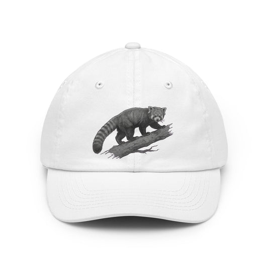 Color: White | Pencil Sketch Art Red Panda Dad Hat