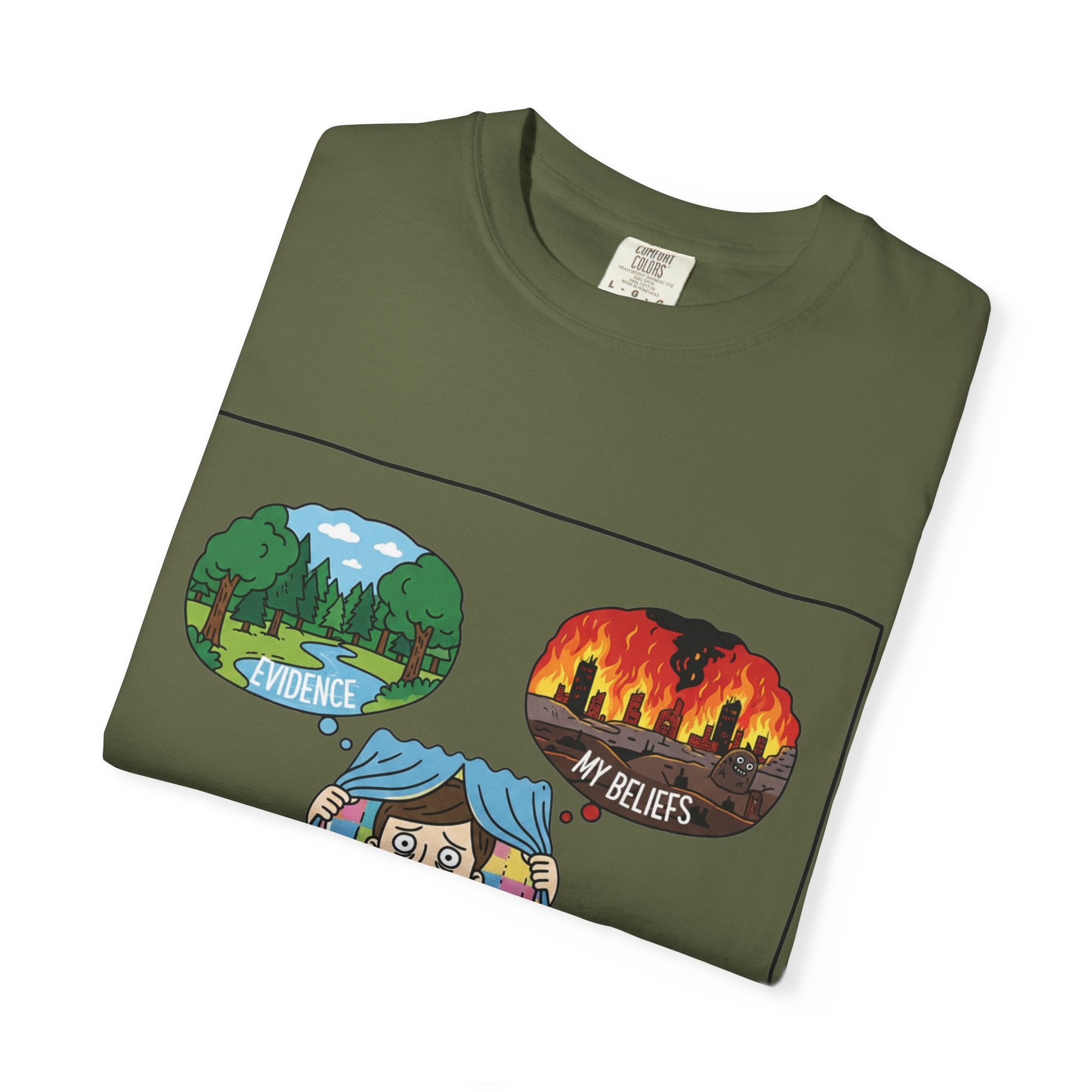 "My Cognitive Dissonance Is Showing" Unisex Garment-Dyed T-shirt