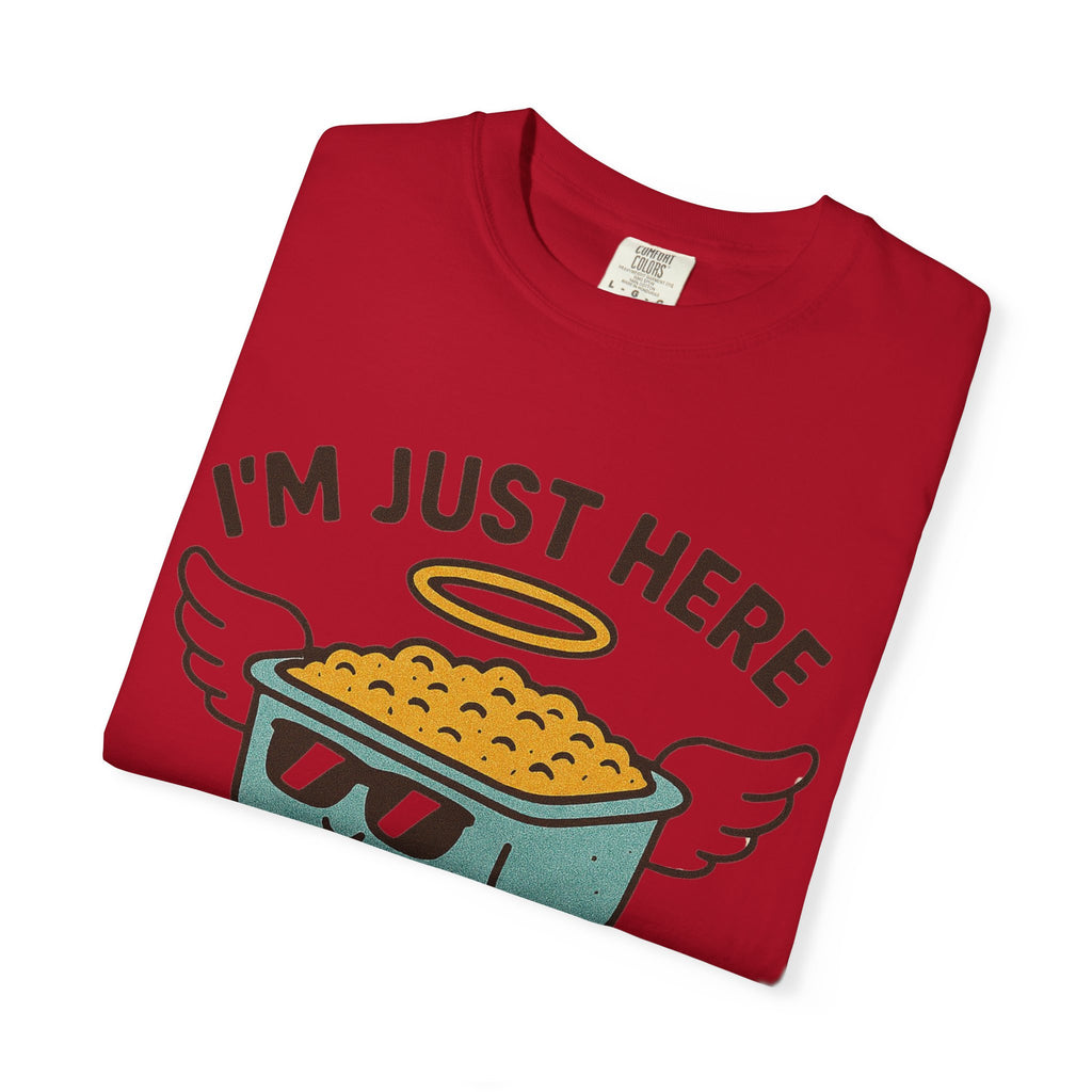 "I'm Just Here for the Funeral Potatoes"  Unisex Garment-Dyed T-shirt