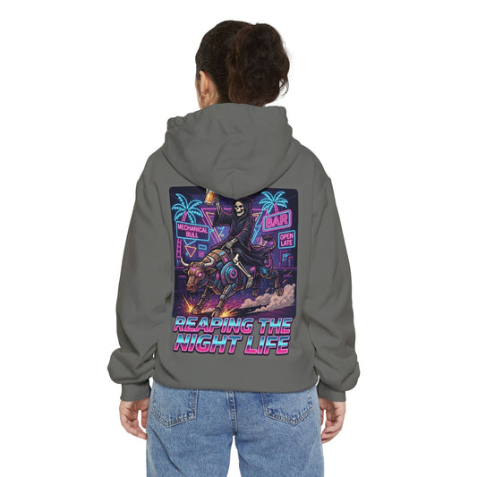 Color: Grey | Reaping the Night Life Garment-Dyed Hoodie