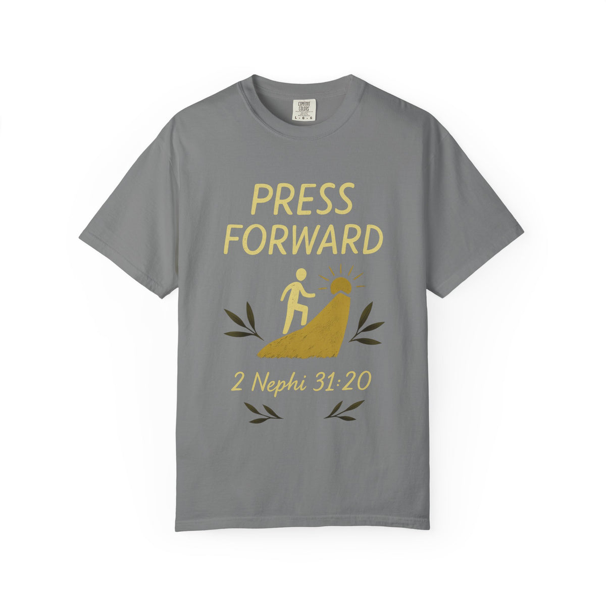Color: Grey | Press Forward Unisex Garment-Dyed T-shirt