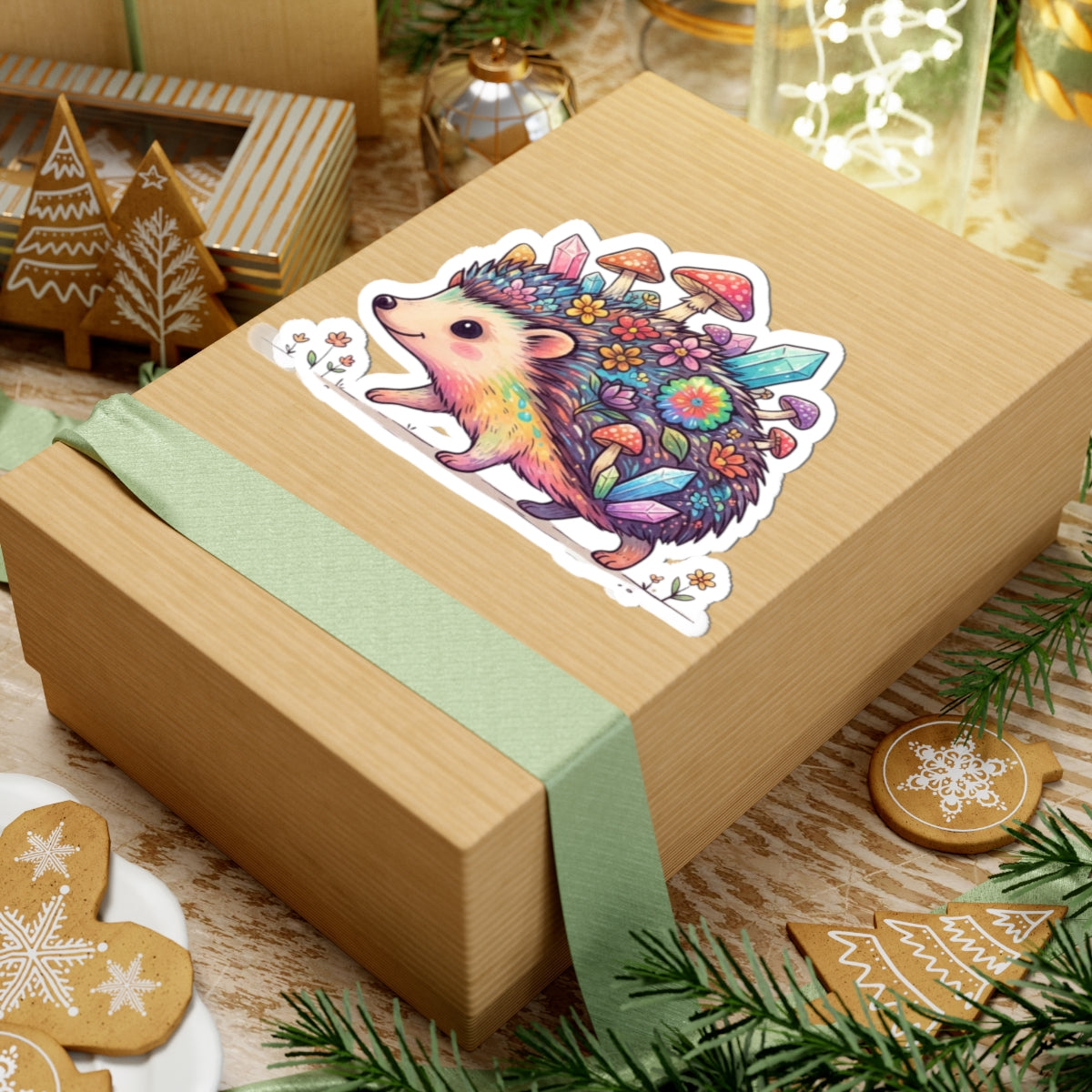 "Hippy Hedgehog" Sticker — Main