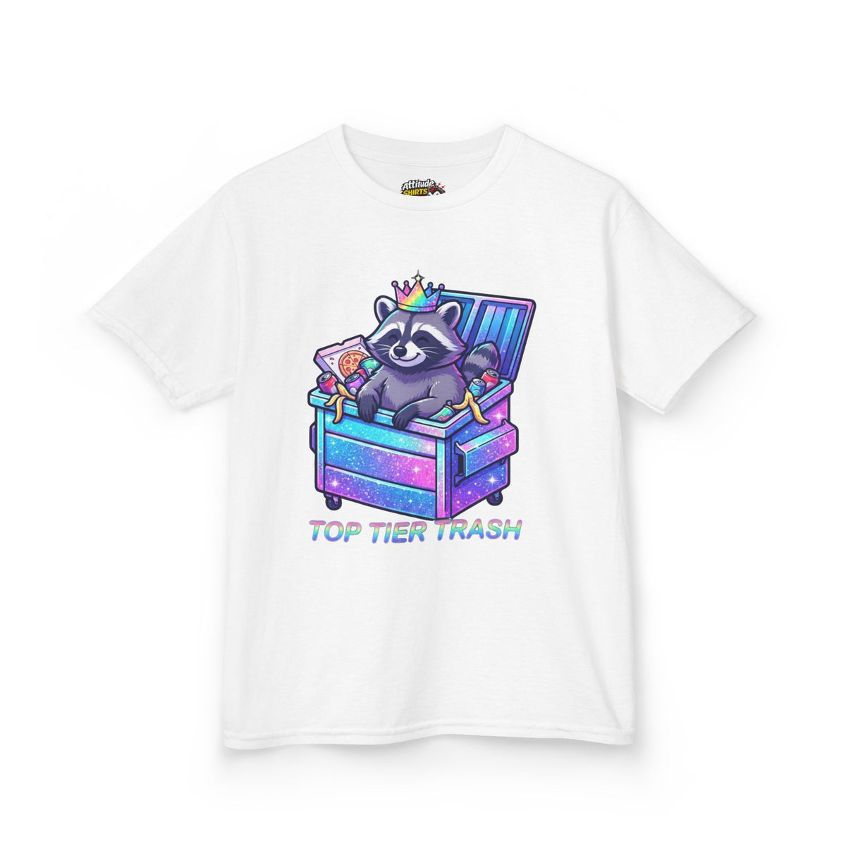 Color: White | Top Tier Trash Kids Tee