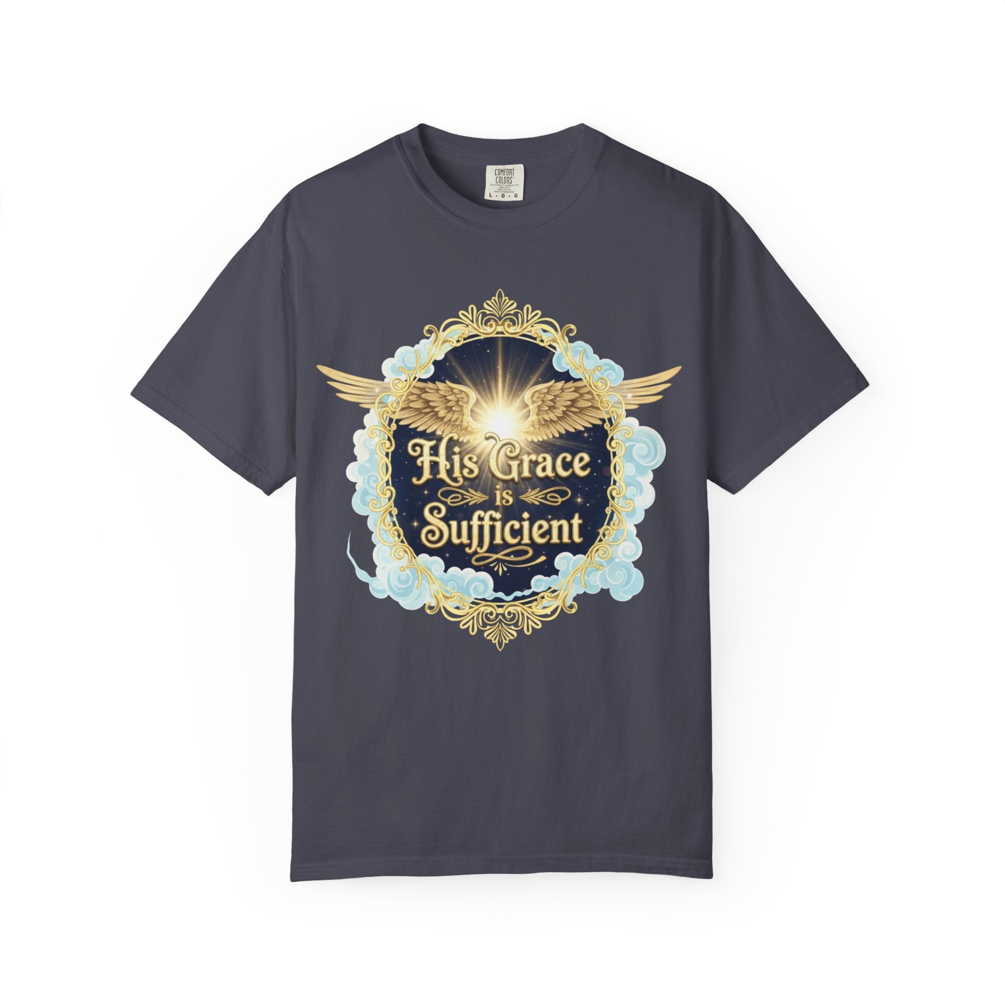 "His Grace is Sufficient" Unisex Garment-Dyed T-shirt
