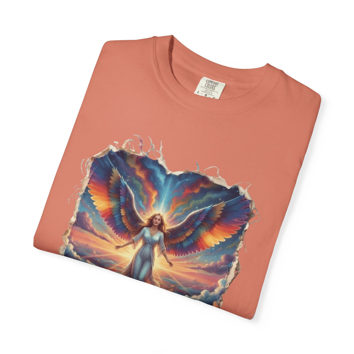 "Rainbow Angel" Unisex Garment-Dyed Tee