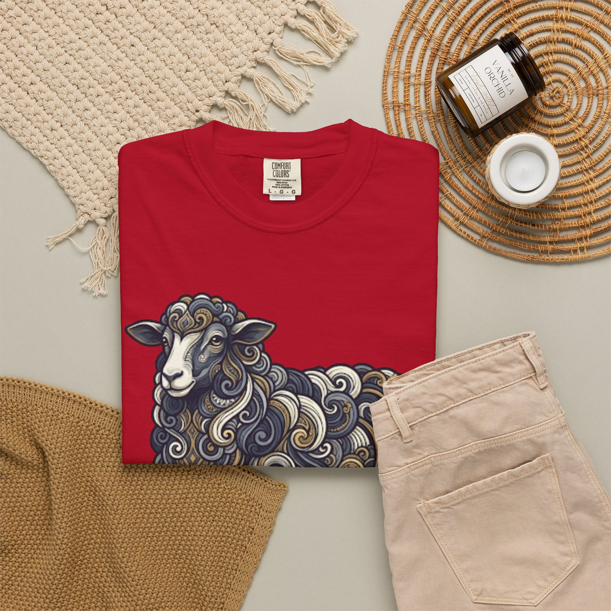 Barnyard Sheep Unisex Garment-Dyed Tee